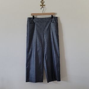 Chico's Silver Brigitte Wide Leg Pants Size 14P